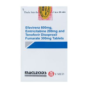 Thuốc Macleods Efavirenz 600mg, Emtricitabine 200mg, Tenofovir 300mg 30 viên